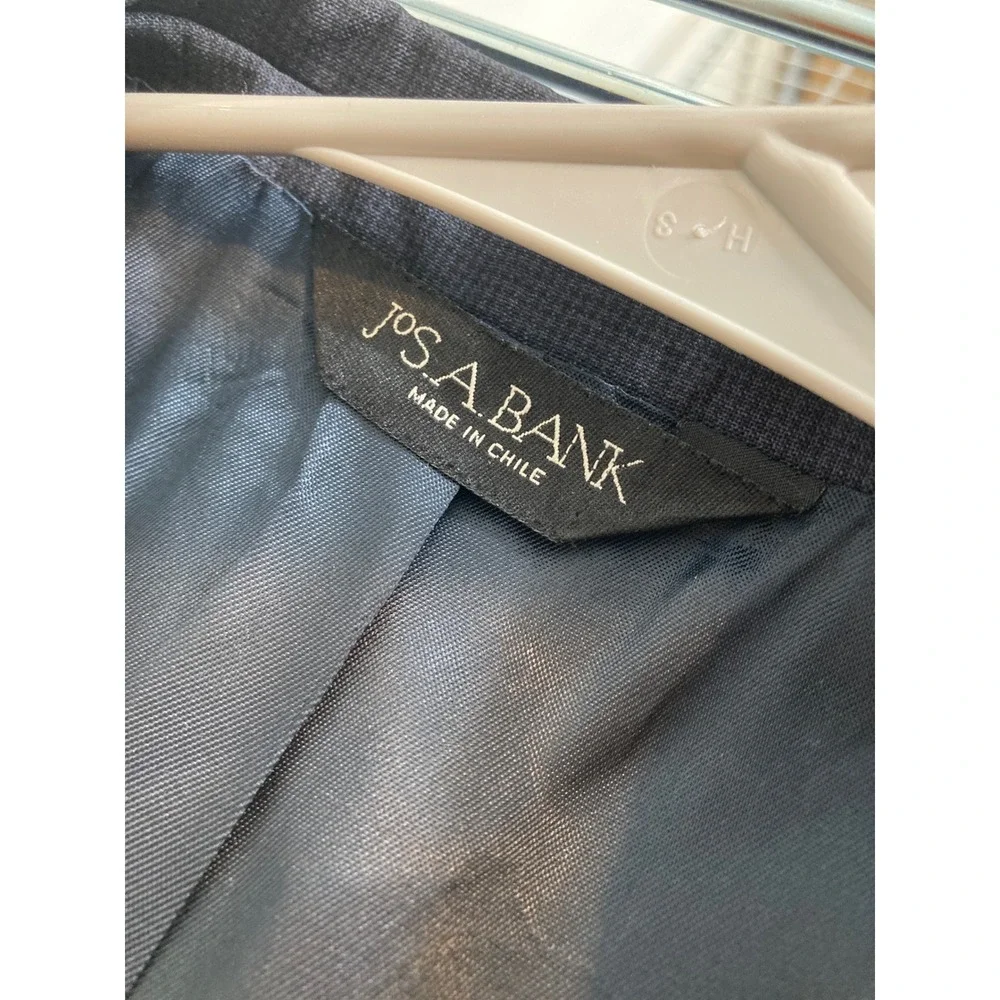 JOS A BANK Mens Charcoal Gray Wool Blazer Sz 40S Banker Business Academia Preppy